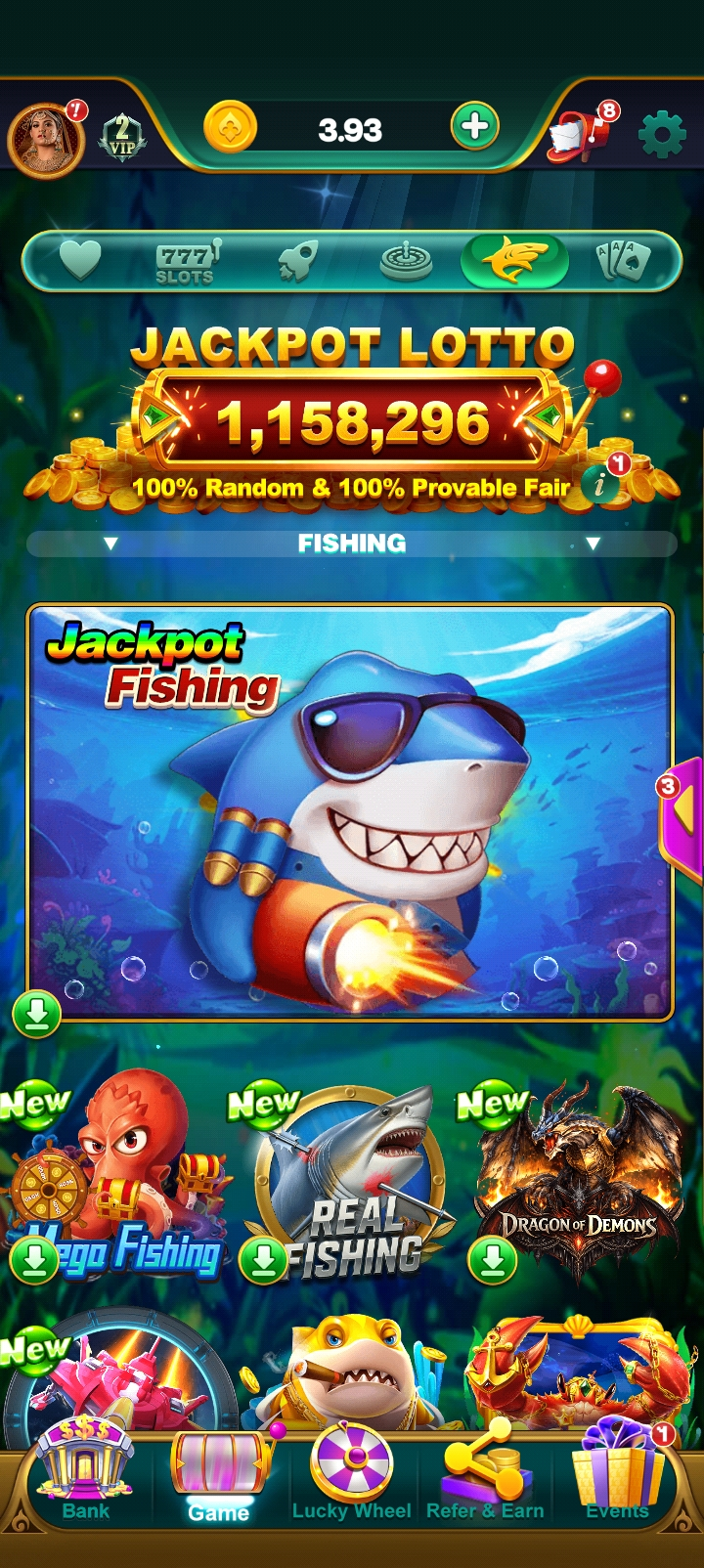 Yono Games app interface 4