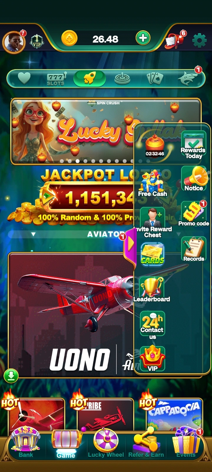 Spin Crush app interface 3