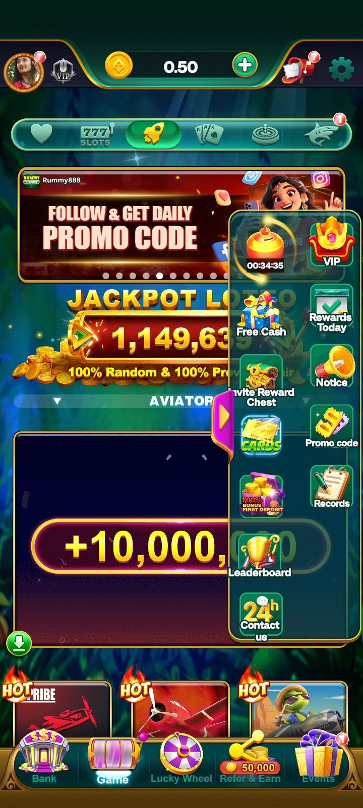 Rummy888 app interface 2