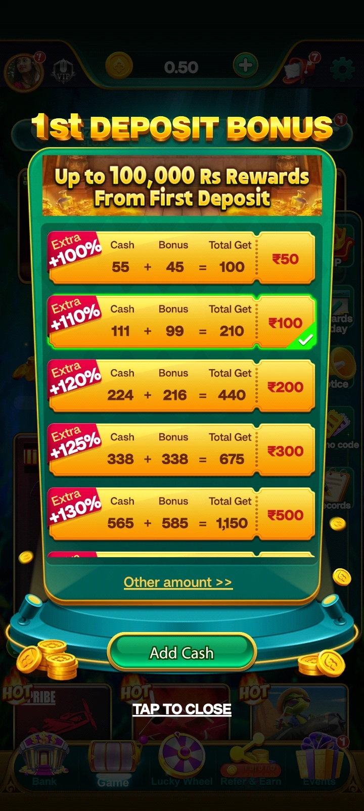 Rummy888 app interface 3