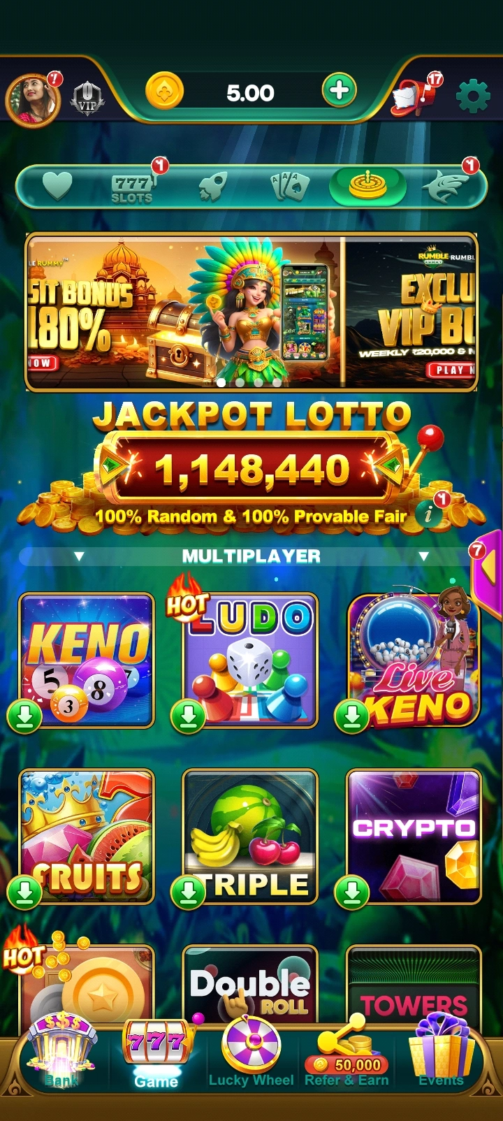 Rumble Rummy app interface 4