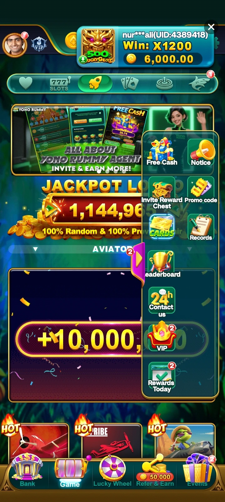 yono rummy app interface 3
