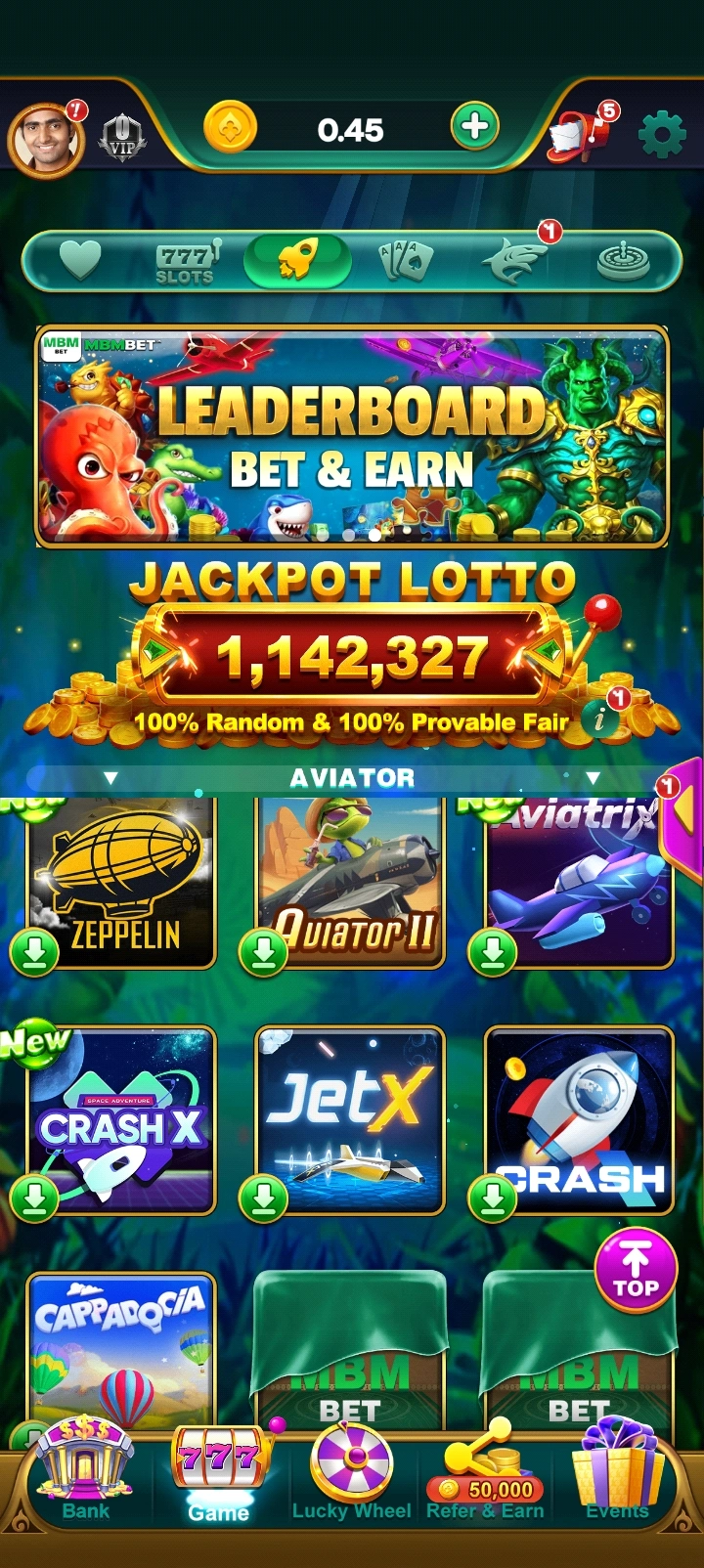 MBMBET app interface 2