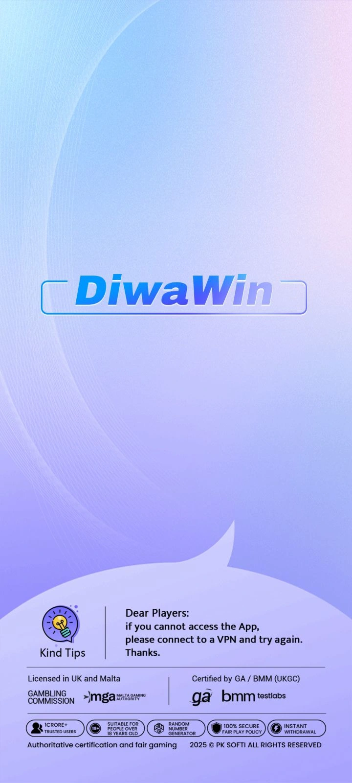 Diwa Win app interface 1
