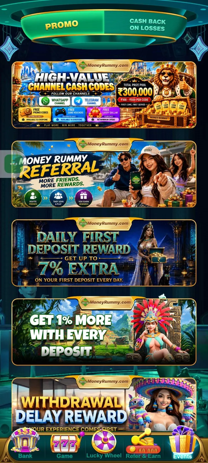 Money Rummy app interface 3