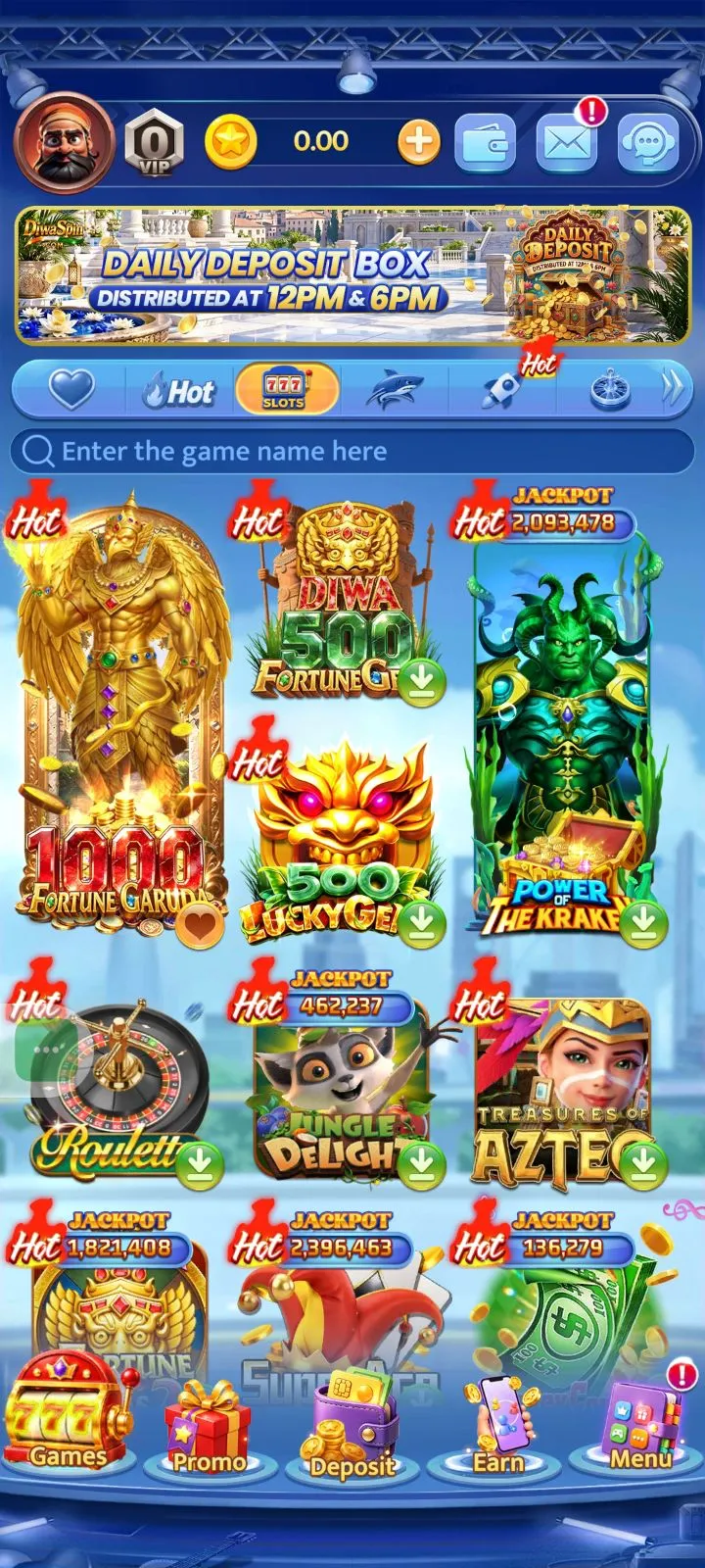 DiwaSpin app interface 2