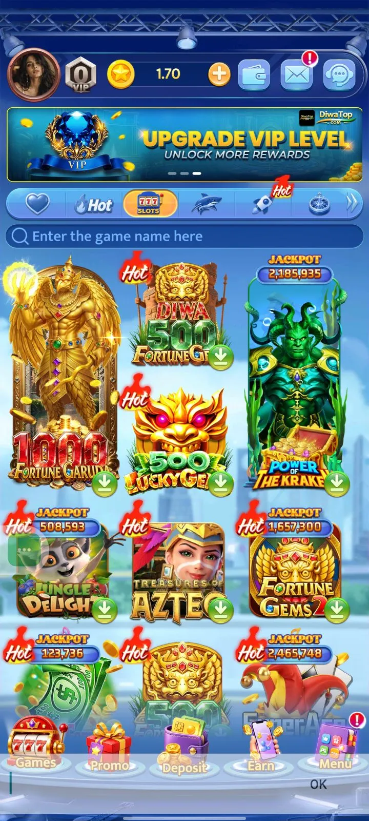 DiwaTop app interface 4